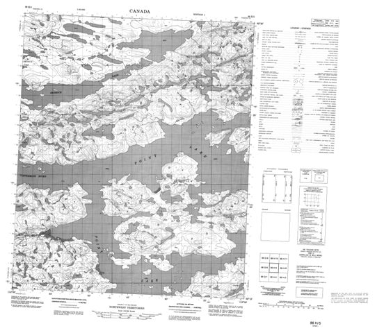 No Title Topographic Paper Map 086H05 at 1:50,000 scale