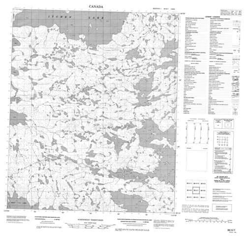 No Title Topographic Paper Map 086H07 at 1:50,000 scale
