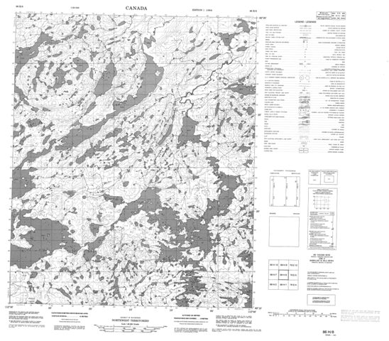 No Title Topographic Paper Map 086H08 at 1:50,000 scale