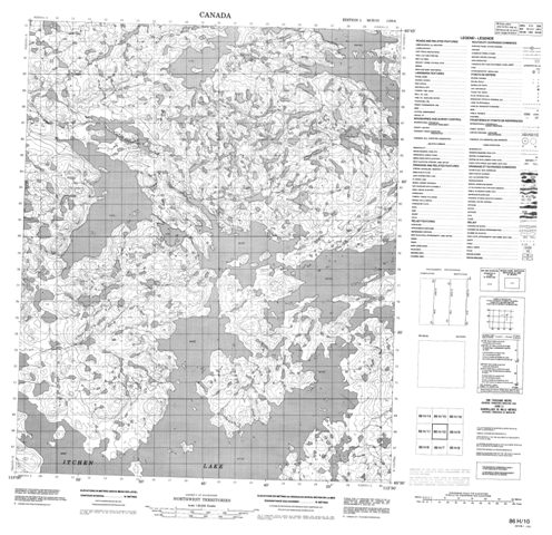 No Title Topographic Paper Map 086H10 at 1:50,000 scale