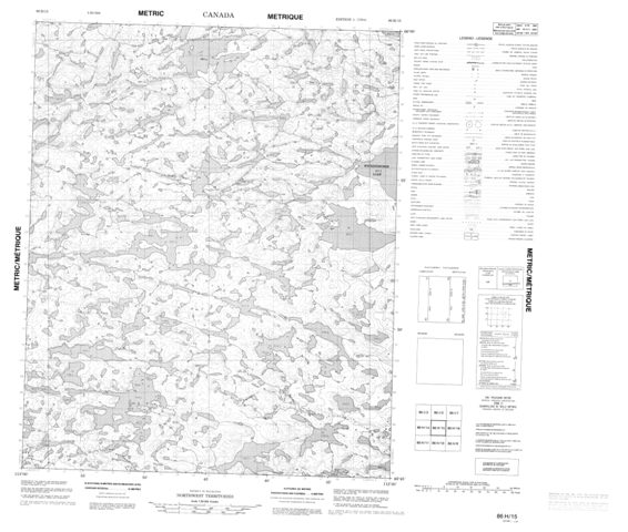No Title Topographic Paper Map 086H15 at 1:50,000 scale