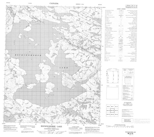 Rockinghorse Lake Topographic Paper Map 086H16 at 1:50,000 scale