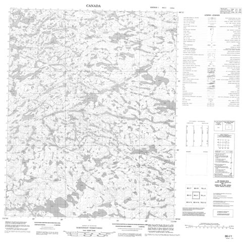 No Title Topographic Paper Map 086I01 at 1:50,000 scale