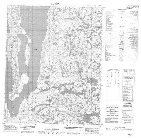 No Title Topographic Paper Map 086I02 at 1:50,000 scale