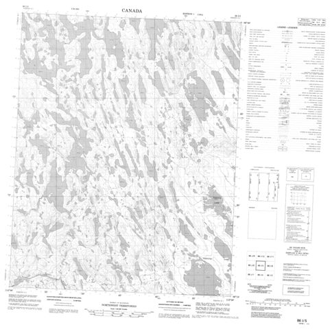 No Title Topographic Paper Map 086I05 at 1:50,000 scale