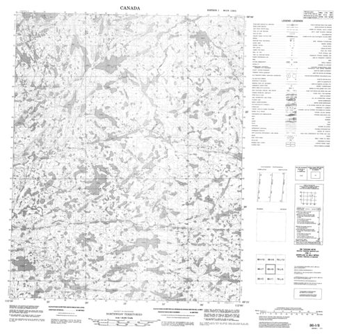 No Title Topographic Paper Map 086I08 at 1:50,000 scale