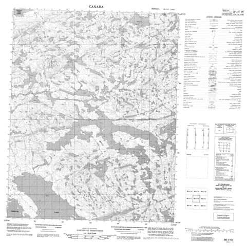 No Title Topographic Paper Map 086I10 at 1:50,000 scale