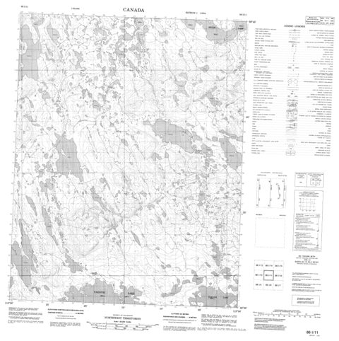 No Title Topographic Paper Map 086I11 at 1:50,000 scale