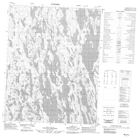 No Title Topographic Paper Map 086I12 at 1:50,000 scale