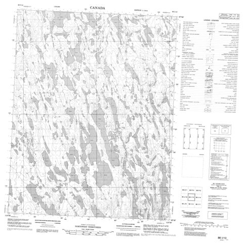 No Title Topographic Paper Map 086I13 at 1:50,000 scale