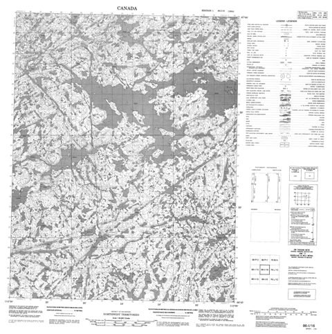 No Title Topographic Paper Map 086I16 at 1:50,000 scale