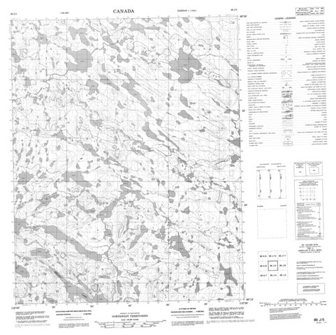 No Title Topographic Paper Map 086J05 at 1:50,000 scale