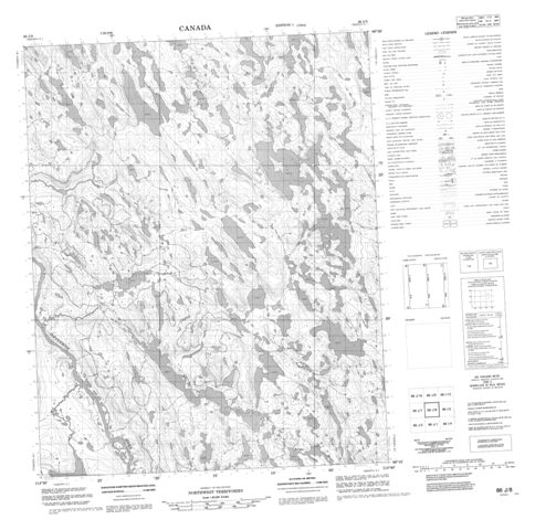 No Title Topographic Paper Map 086J08 at 1:50,000 scale