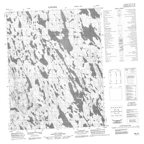 No Title Topographic Paper Map 086J09 at 1:50,000 scale
