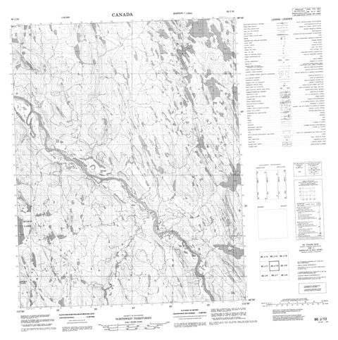 No Title Topographic Paper Map 086J10 at 1:50,000 scale