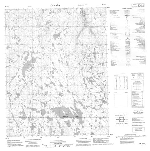No Title Topographic Paper Map 086J12 at 1:50,000 scale