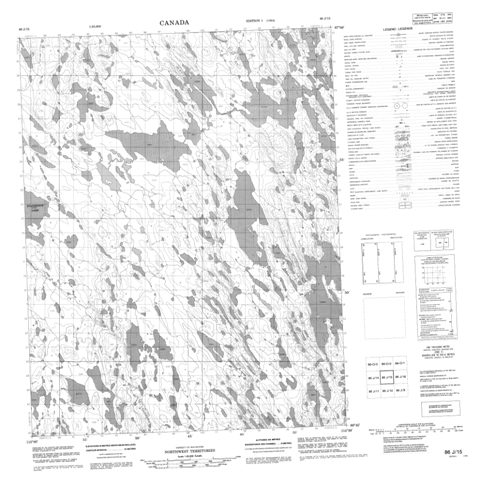 No Title Topographic Paper Map 086J15 at 1:50,000 scale