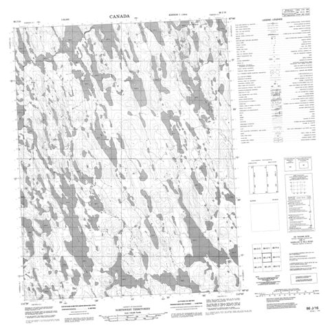No Title Topographic Paper Map 086J16 at 1:50,000 scale