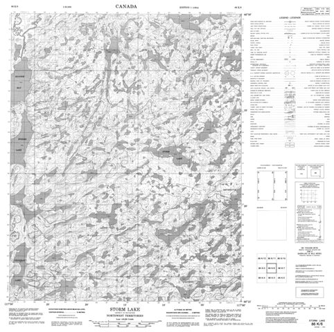 Storm Lake Topographic Paper Map 086K06 at 1:50,000 scale
