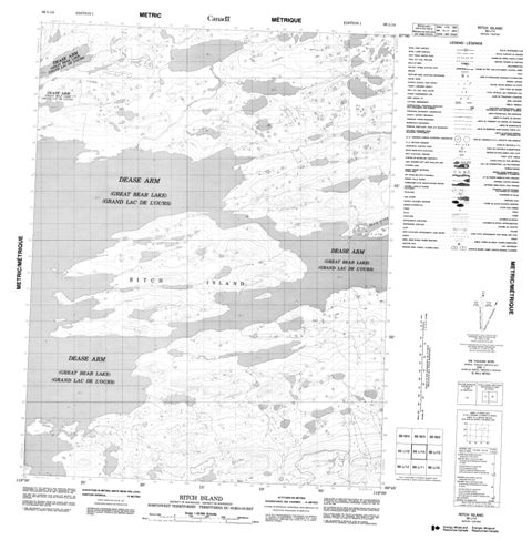 Ritch Island Topographic Paper Map 086L14 at 1:50,000 scale