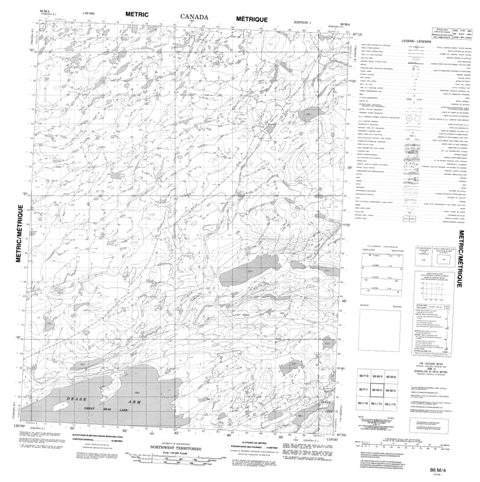 No Title Topographic Paper Map 086M04 at 1:50,000 scale