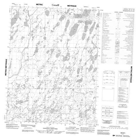 No Title Topographic Paper Map 086M05 at 1:50,000 scale