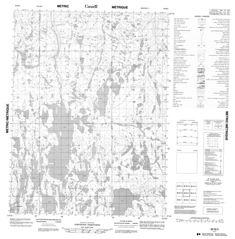 No Title Topographic Paper Map 086M09 at 1:50,000 scale