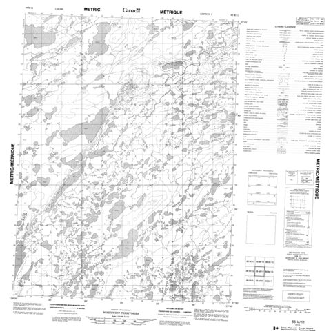 No Title Topographic Paper Map 086M11 at 1:50,000 scale