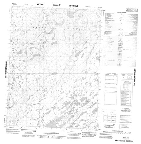 No Title Topographic Paper Map 086M13 at 1:50,000 scale