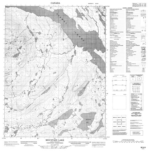Mountain Lake Topographic Paper Map 086N06 at 1:50,000 scale