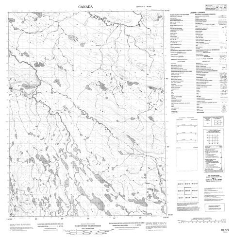 No Title Topographic Paper Map 086N09 at 1:50,000 scale
