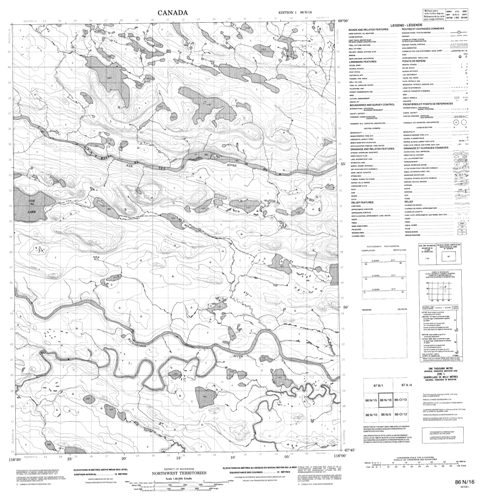 No Title Topographic Paper Map 086N16 at 1:50,000 scale