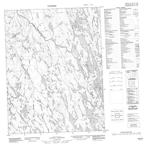 No Title Topographic Paper Map 086O02 at 1:50,000 scale
