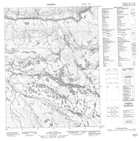 No Title Topographic Paper Map 086O04 at 1:50,000 scale