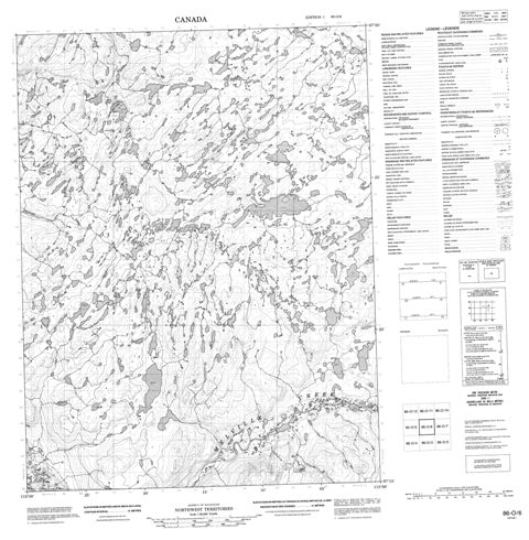 No Title Topographic Paper Map 086O06 at 1:50,000 scale