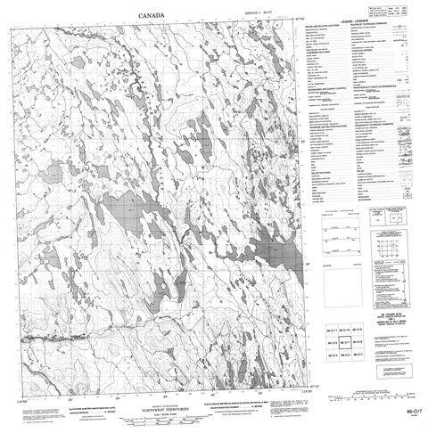 No Title Topographic Paper Map 086O07 at 1:50,000 scale