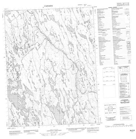 No Title Topographic Paper Map 086O08 at 1:50,000 scale