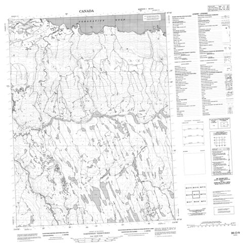 No Title Topographic Paper Map 086O09 at 1:50,000 scale