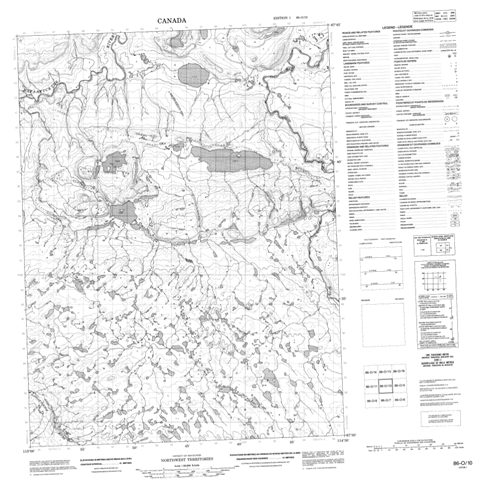 No Title Topographic Paper Map 086O10 at 1:50,000 scale