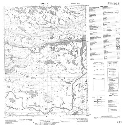 No Title Topographic Paper Map 086O13 at 1:50,000 scale