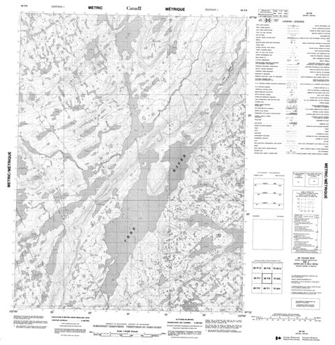 No Title Topographic Paper Map 086P08 at 1:50,000 scale