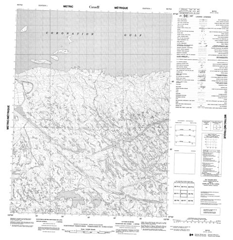 No Title Topographic Paper Map 086P10 at 1:50,000 scale