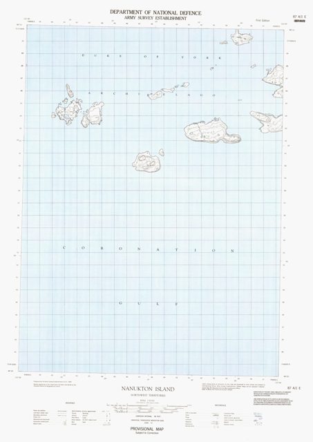 Nanukton Island Topographic Paper Map 087A01E at 1:50,000 scale