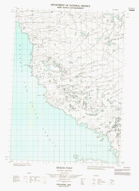 Dickens Point Topographic Paper Map 087A10E at 1:50,000 scale