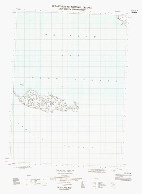 Dickens Point Topographic Paper Map 087A10W at 1:50,000 scale