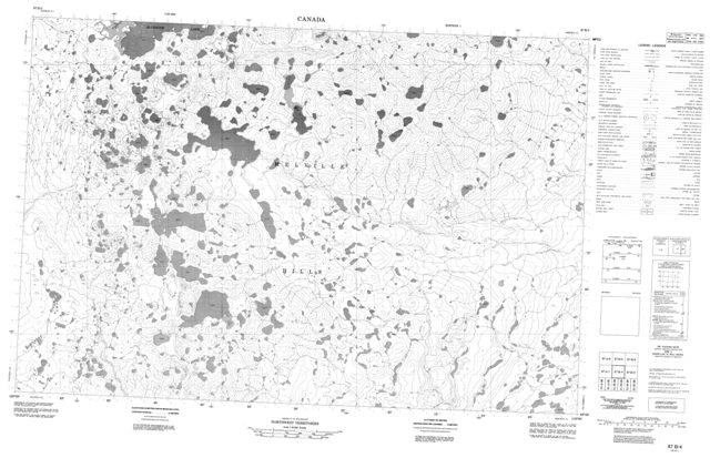 No Title Topographic Paper Map 087B04 at 1:50,000 scale