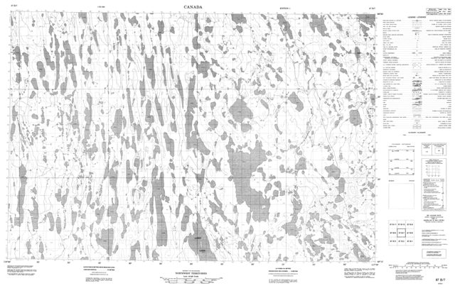 No Title Topographic Paper Map 087B07 at 1:50,000 scale