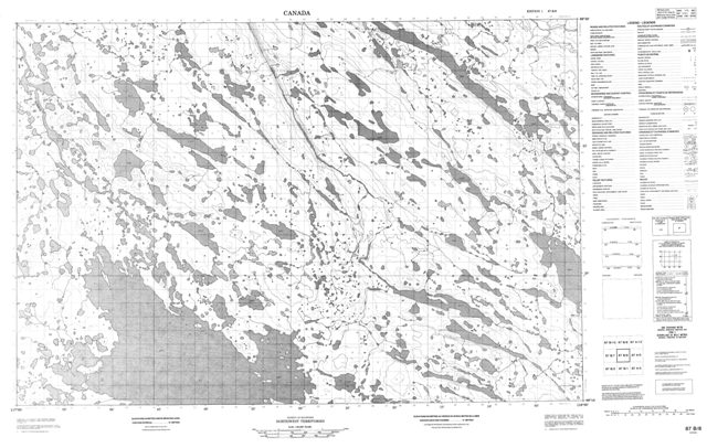 No Title Topographic Paper Map 087B08 at 1:50,000 scale