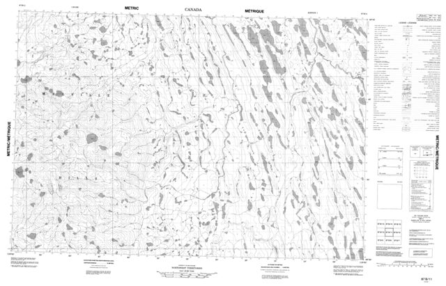 No Title Topographic Paper Map 087B11 at 1:50,000 scale