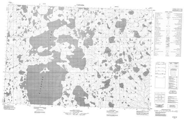 No Title Topographic Paper Map 087B12 at 1:50,000 scale
